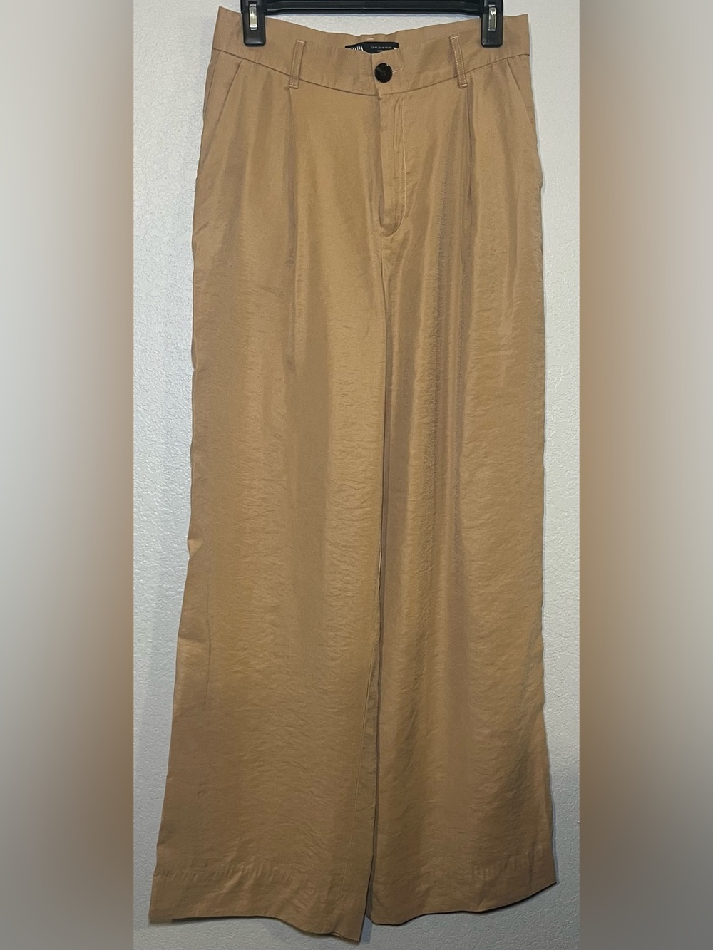Zara Flowing High-Waisted Wide-Leg Pleated Trousers Women’s Size Medium